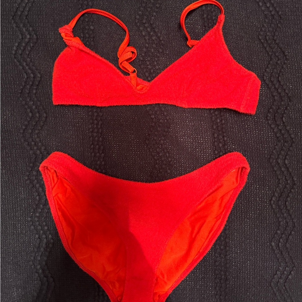 Triangl Maia Cerise Terry Red Bikini